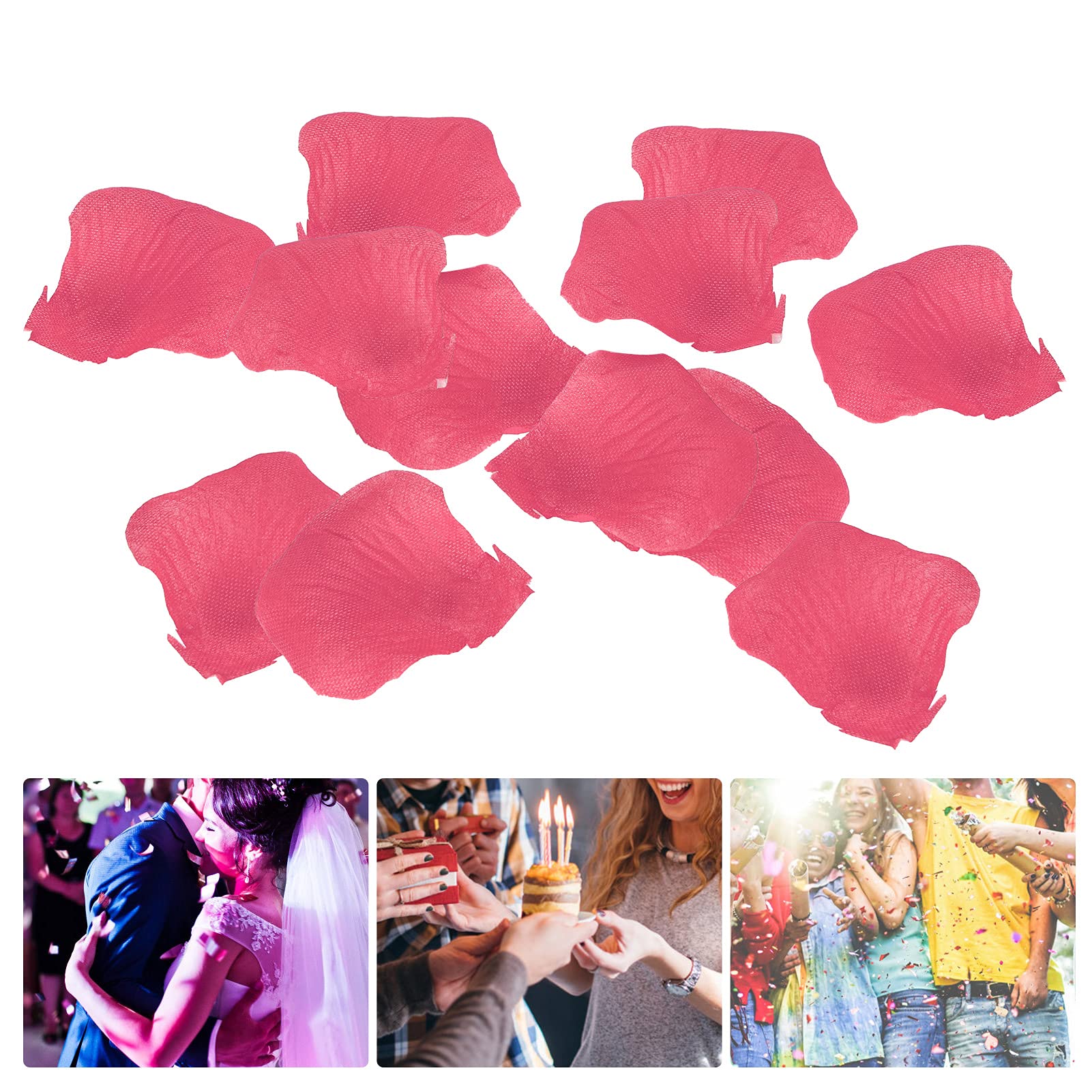 8 saco 120 pçsbag pétalas artificiais não tecido pétalas falsas decorações de festa de casamento da famíli - 2
