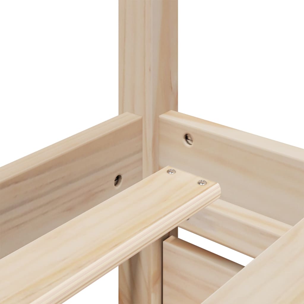 Lit avec tiroirs et matelas 140 x 190 cm en bois de pin massif - 9