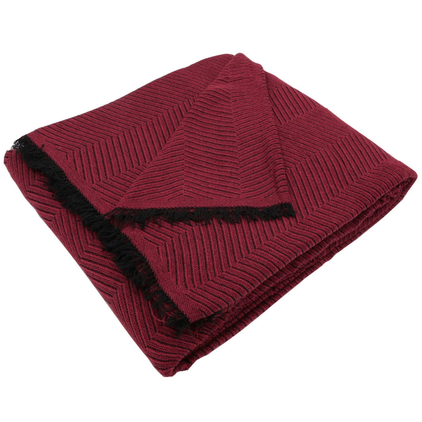 Home mercury - colcha multiusos sofa, cubrecama, jarapas, manta foulard, plaid para cama, cubresofa. (230x260cm, espiga granate)