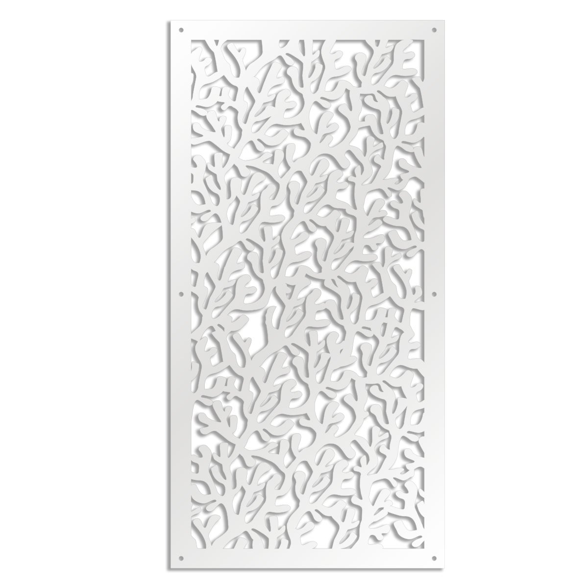 KORAL - Panel perforowany PCV - Parasol przeciwsłoneczny o wymiarach 50x150 cm - kolor biały