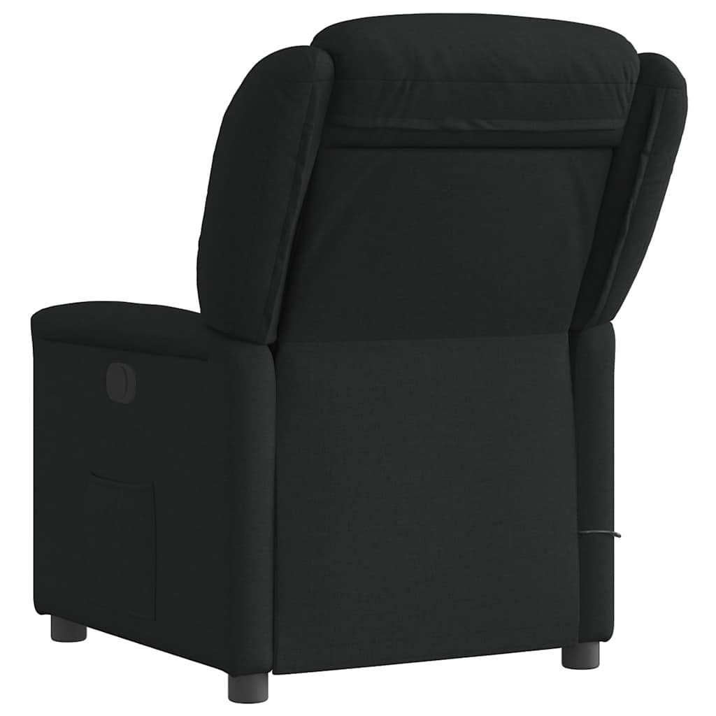 Fauteuil de massage inclinable Noir Tissu - 5