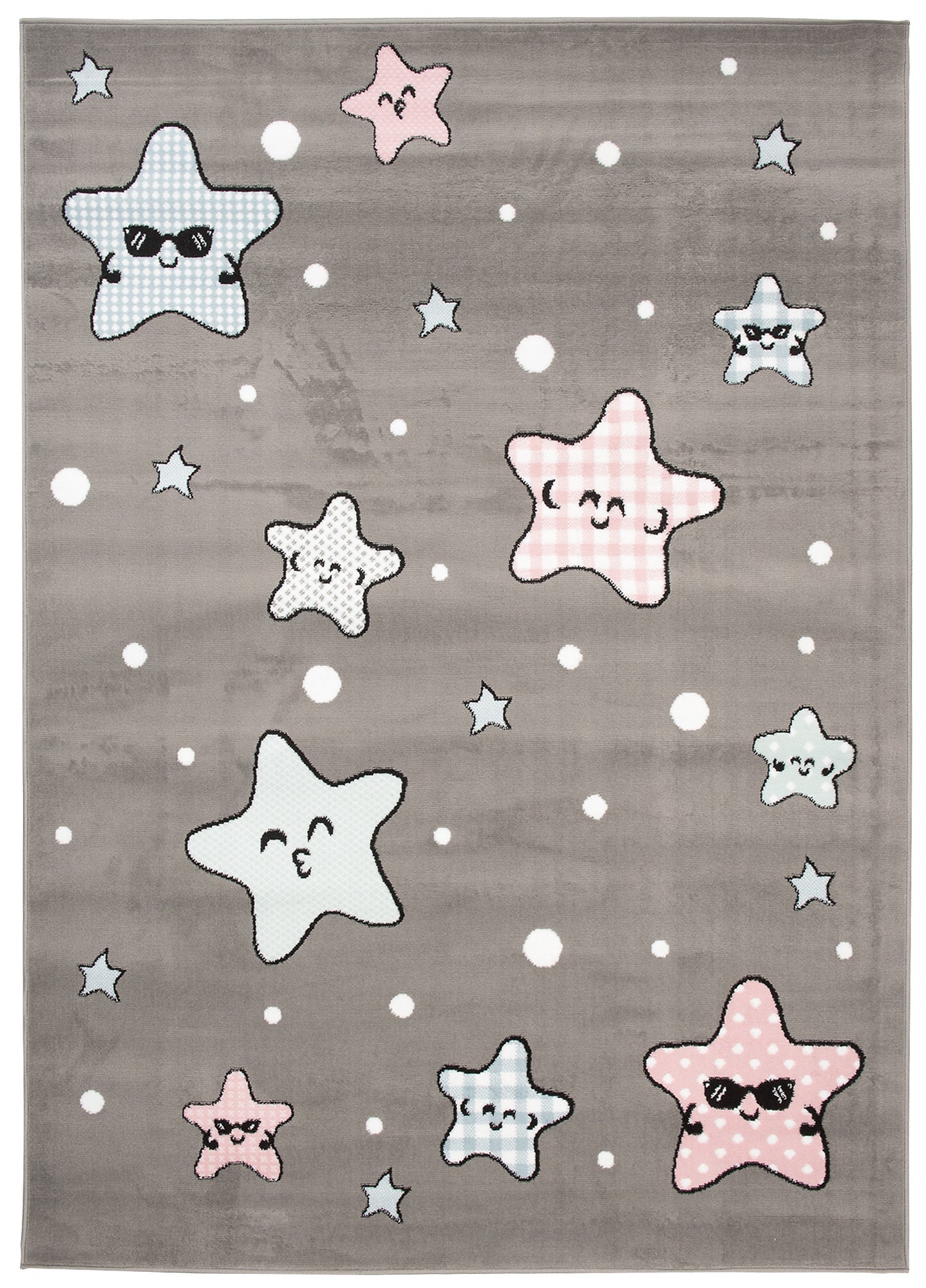 Paco Home Tappeto Bambini Cameretta Da Gioco Bebè Stella Scritta Rosa Bianco Forma a stella da