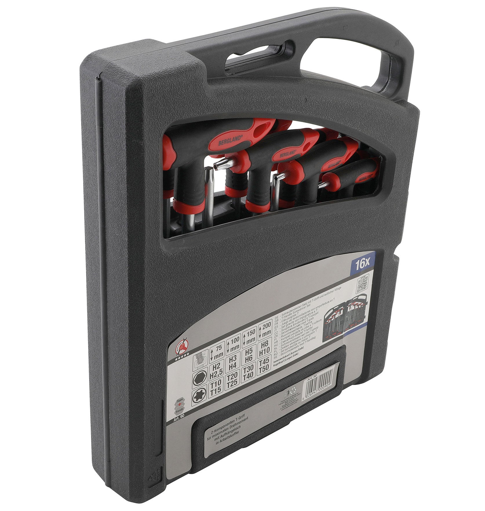 Ensemble 7 Clés Torx T10 à T40 Poignée En T Isolée VDE 1000V – Outils Électrique Haute Tension, Acier Forgé, Poignée TPE Bicolore – Sécurité Électricien