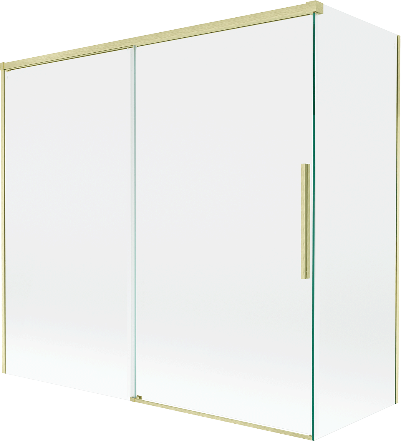 Mexen Rox parawan nawannowy 2-skrzydłowy rozsuwany 170 + 80 x 150 cm, transparent, złoty szczotkowany - 8C9-170-080-55-00