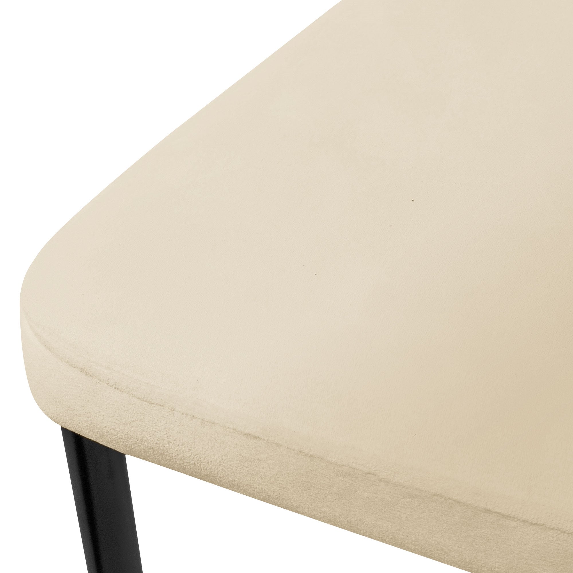 Conjunto de 4 cadeiras de jantar em tons de castanho com capa de veludo e pernas de metal Cadeira de cozinha ML Design - 5