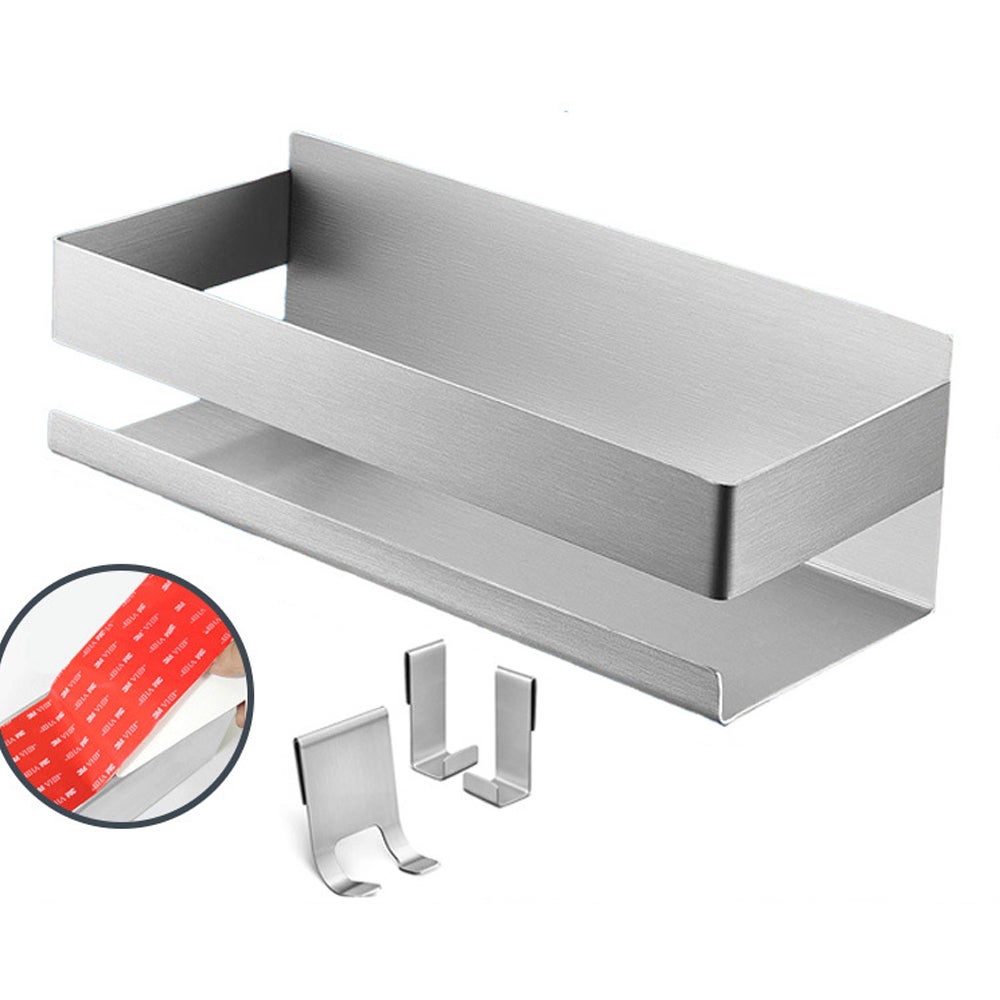 (Szczotkowane aluminium) Półka prysznicowa Koszyk prysznicowy Półka łazienkowa Nie wymaga wiercenia - Bardzo mocne mocowanie dzięki samoprzylepnej ta