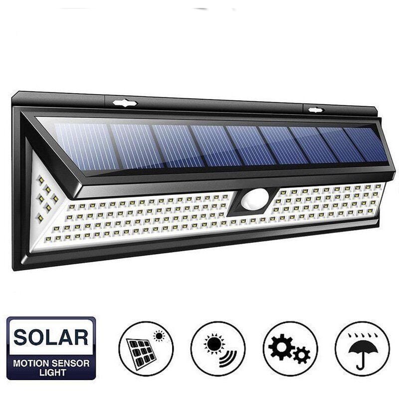 Zewnętrzna lampa solarna 118 LED – Czujnik ruchu, 1000 lumenów, IP65, bezpieczne i mocne oświetlenie ogrodu