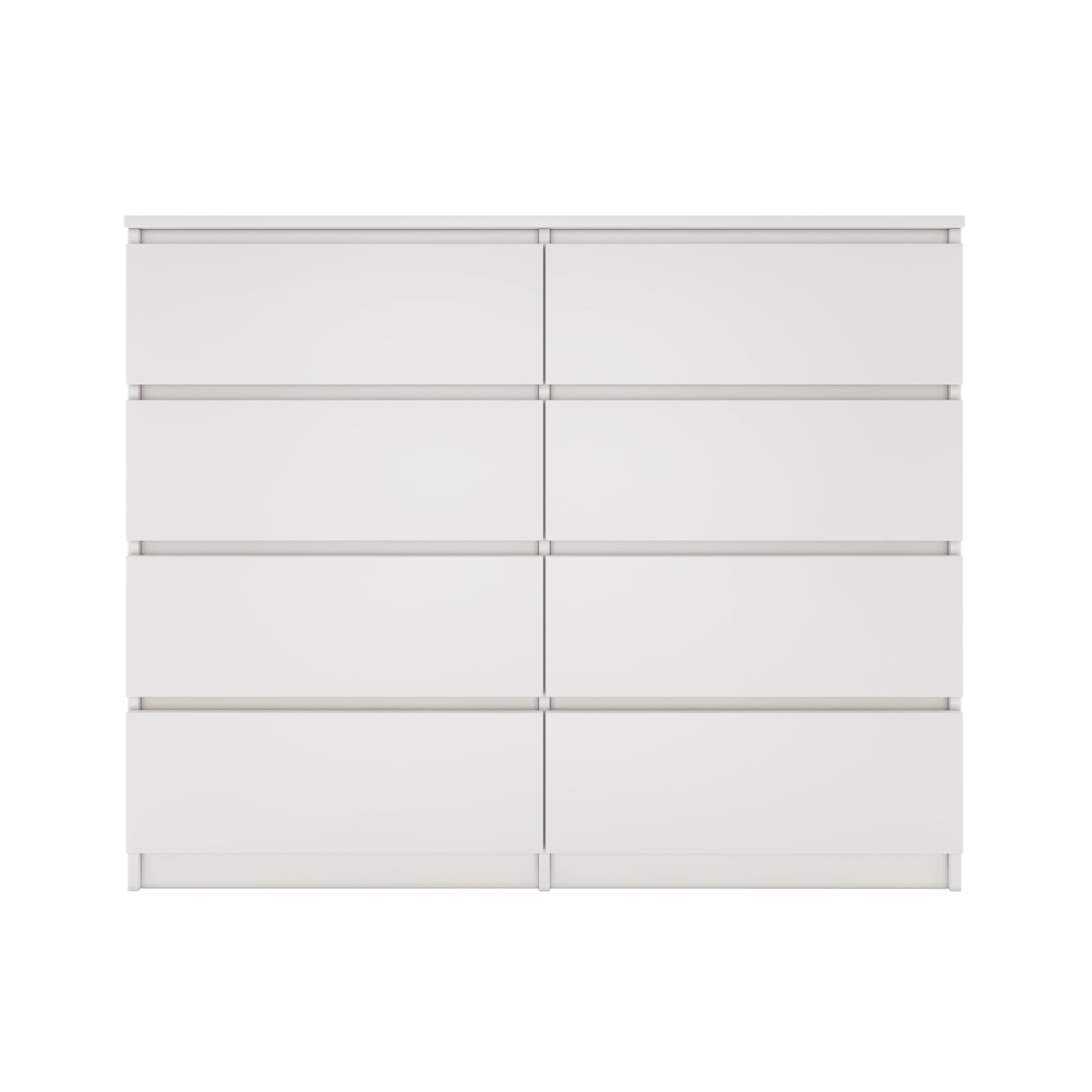 MILANO | Cassettiera moderna per camera da letto/soggiorno/ufficio 40x120x97 | 8 cassetti scorrevoli | Mobile contenitore | chiffon - 2