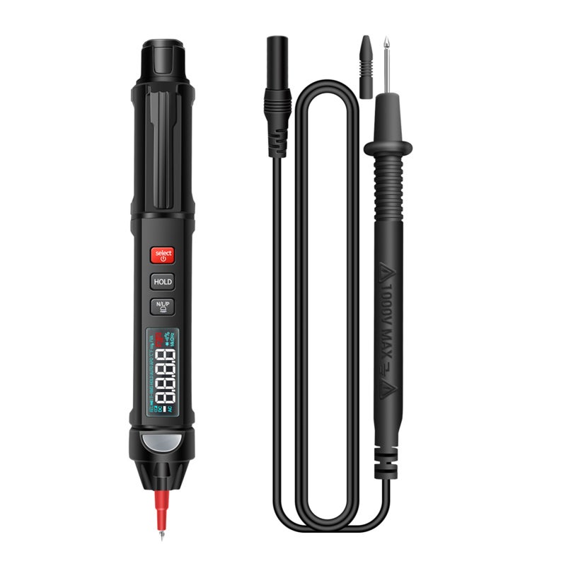 Multimètre stylo ANENG A3008 : 6000 points, écran LCD, lampe, arrêt ...