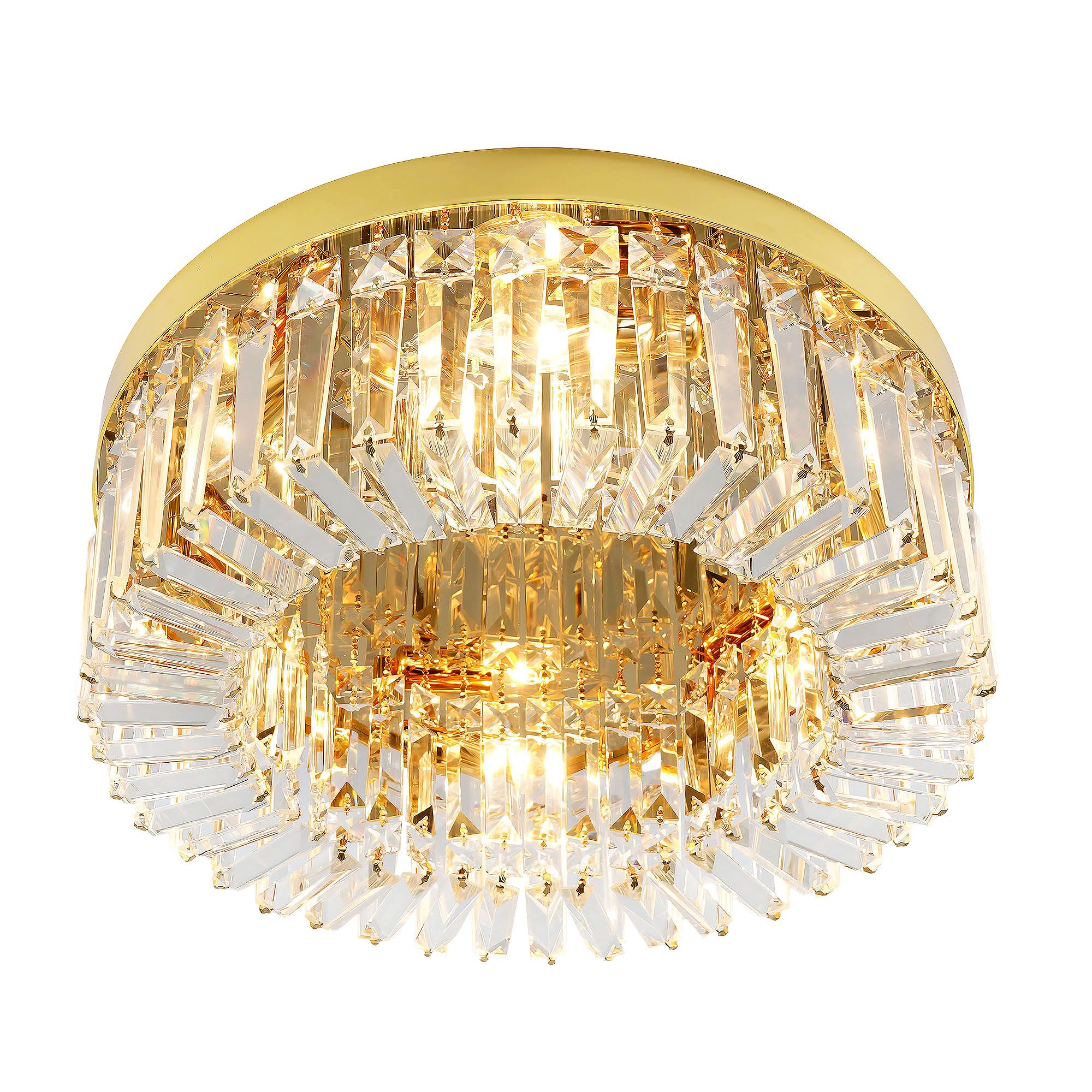 Lampa Sufitowa Kryształowa Toolight App1729-8C Złoty 60Cm