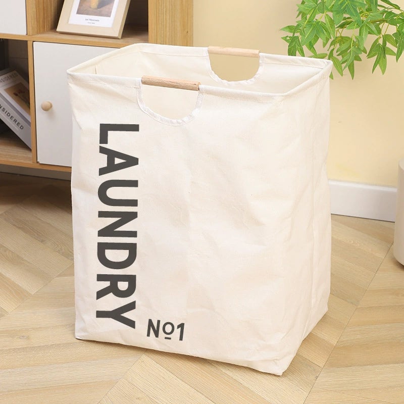 Wnota Panier A Linge Panier À Linge Sale Panier À Linge En Tissu Panier De Rangement Pliant Ménage Portable Sac A Linge (Color : Bianco, Size : 30 * 30 * 40cm