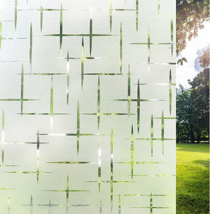 Statyczny film okienny Étoile (45x100cm), folia okienna zapewniająca prywatność, elektrostatyczna folia okienna - samoprzylepna, anty-UV naklejka