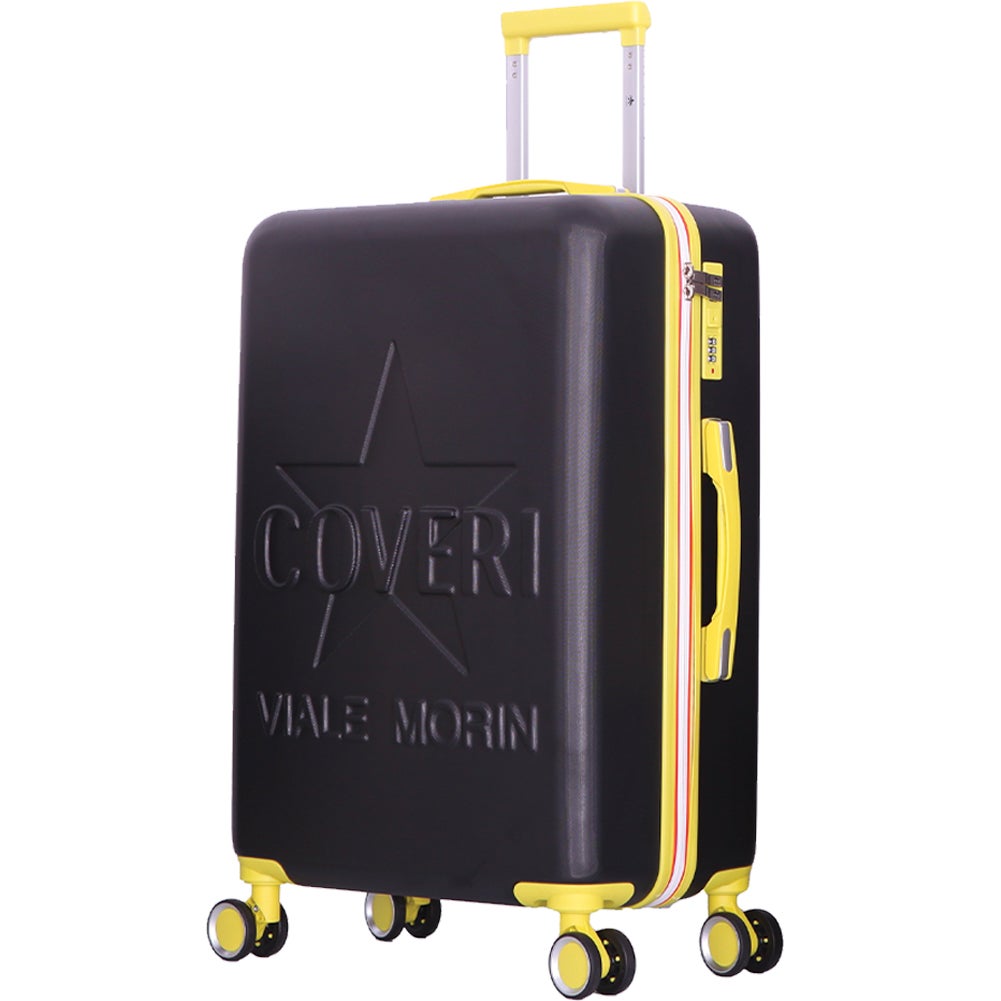 Set Valigie Rigide ABS Valigia Viaggio Nero con Ruote Easy Roll