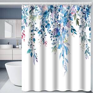 GXUNNAA Rideau De Douche En Polyester Lavable 150 X 180 Cm Avec 12 Crochets - Séchage Rapide