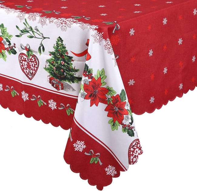 GGISUI Tovaglia Natale, 180 x 150 cm Tovaglia Natalizia Antimacchia GGISUI Tovaglia Natale, 180 x 150 cm Tovaglia Natalizia Antimacchia