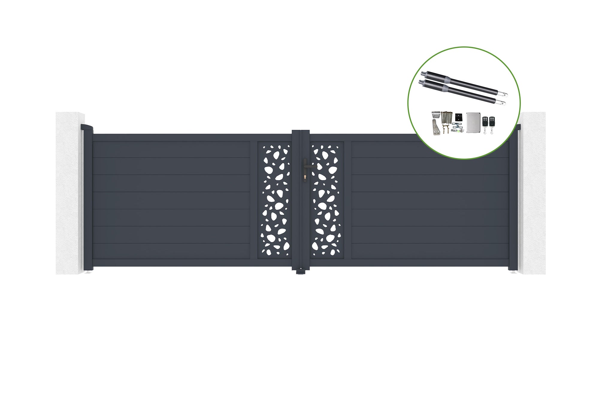 Brama skrzydłowa 4m SUNNY wys. 120cm aluminiowa + napęd RANGER B150