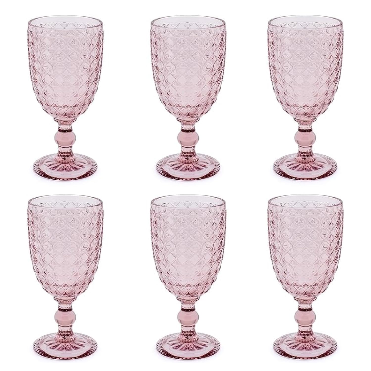 Set 6 Bicchieri In Vetro Colorato Pavè - Per Acqua, Vino, Lavabili In Lavastoviglie - Foto 7