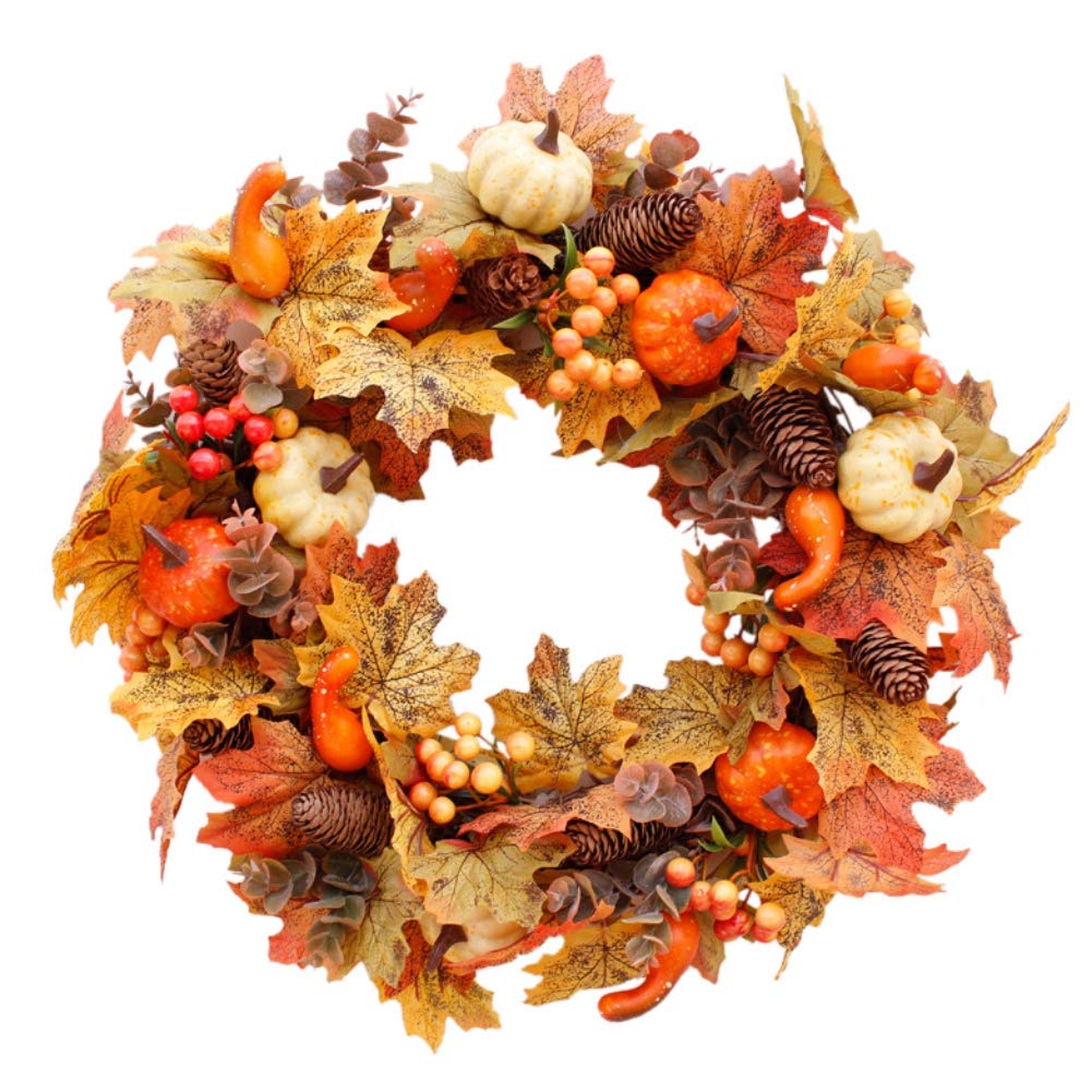 Corona Di Halloween Per Porta D'ingresso - Corona Porta D'ingresso Zucca, Ghirlanda Di Halloween | Decorazione Di Halloween, Corona Della Porta Di Halloween, Corona Del Viso Di Zucca, Co - 9