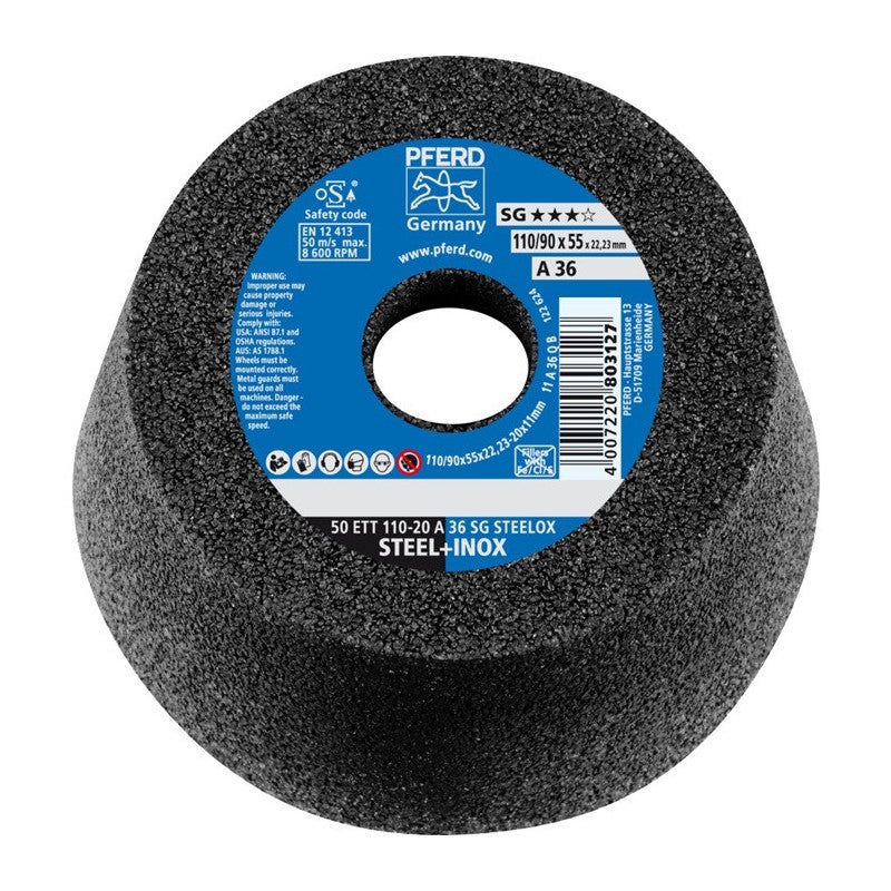 PFERD Tarcza garnkowa ETT SG STEELOX 110 / 55 mm P 36 - 63418226