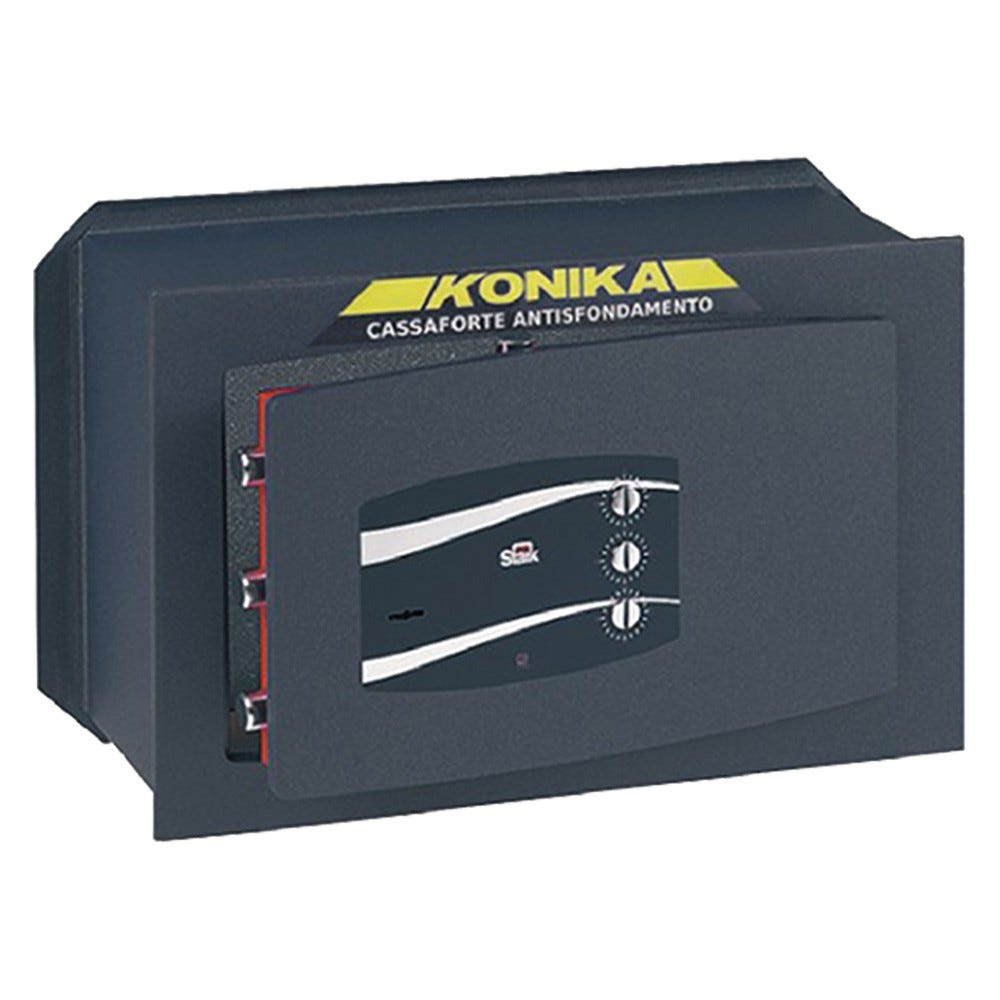 COFFRE-FORT AVEC CLÉ ET COMBINAISON 1243 - ALP 25 x 40 x 19,5 | Leroy ...