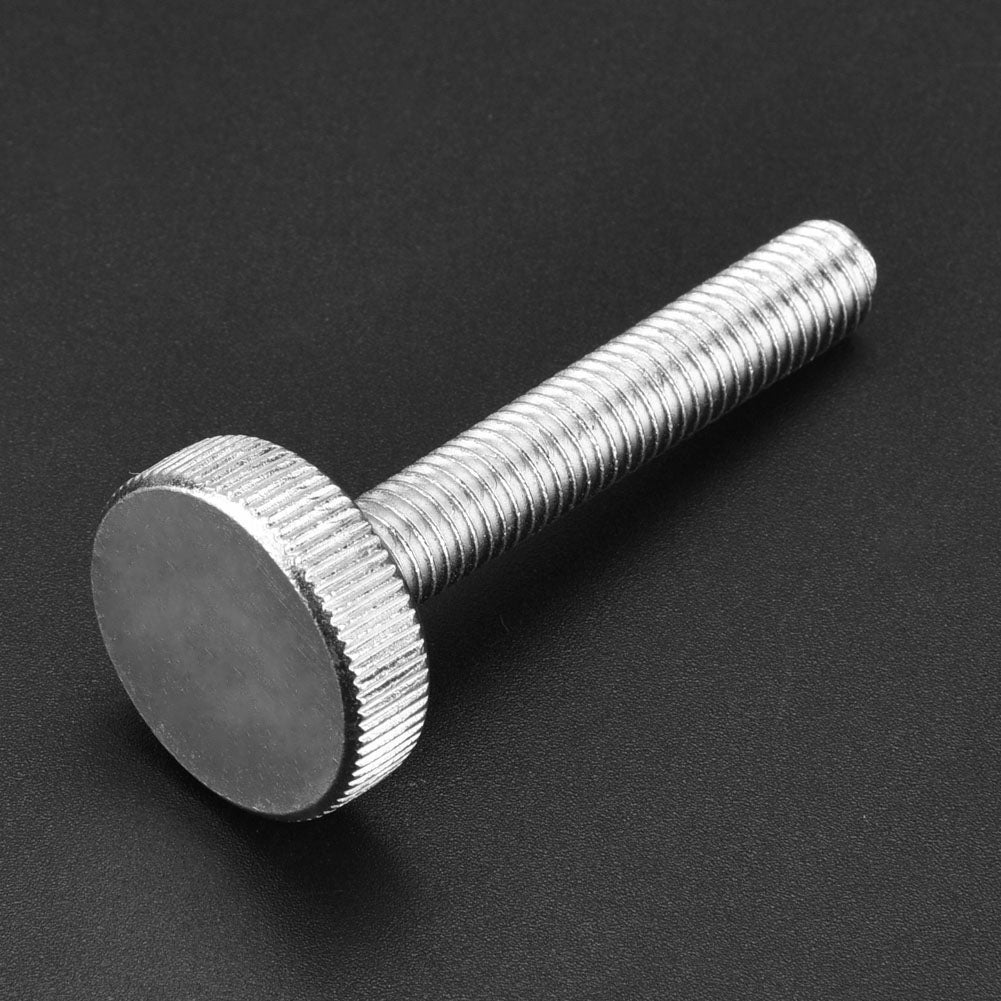 10 pezzi M8 in acciaio al carbonio zincato con testa zigrinata piatta e viti a testa zigrinata (M8*50) - 3