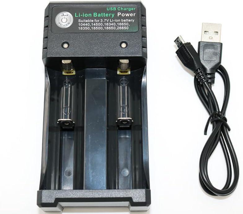 Uniwersalna ładowarka do akumulatorów, 2-slotowa ładowarka do akumulatorów litowo-jonowych, ładowarka USB do akumulatorów 18650 14500 26650 16340