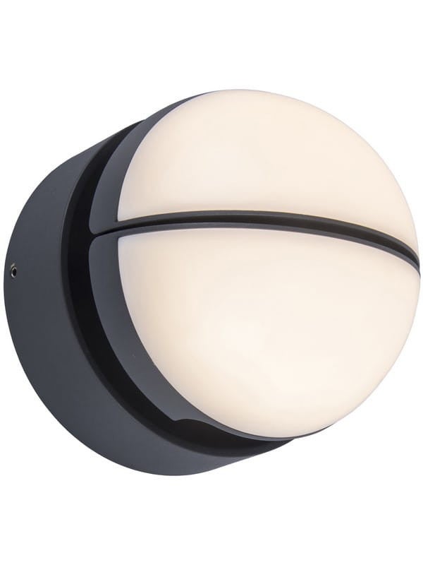 Kinkiet zewnętrzny EKLIPS LED 13W Ciepła biel 1000lm antracytowo-biały wym:14,6x16,1x16,1cm IP54 Lutec