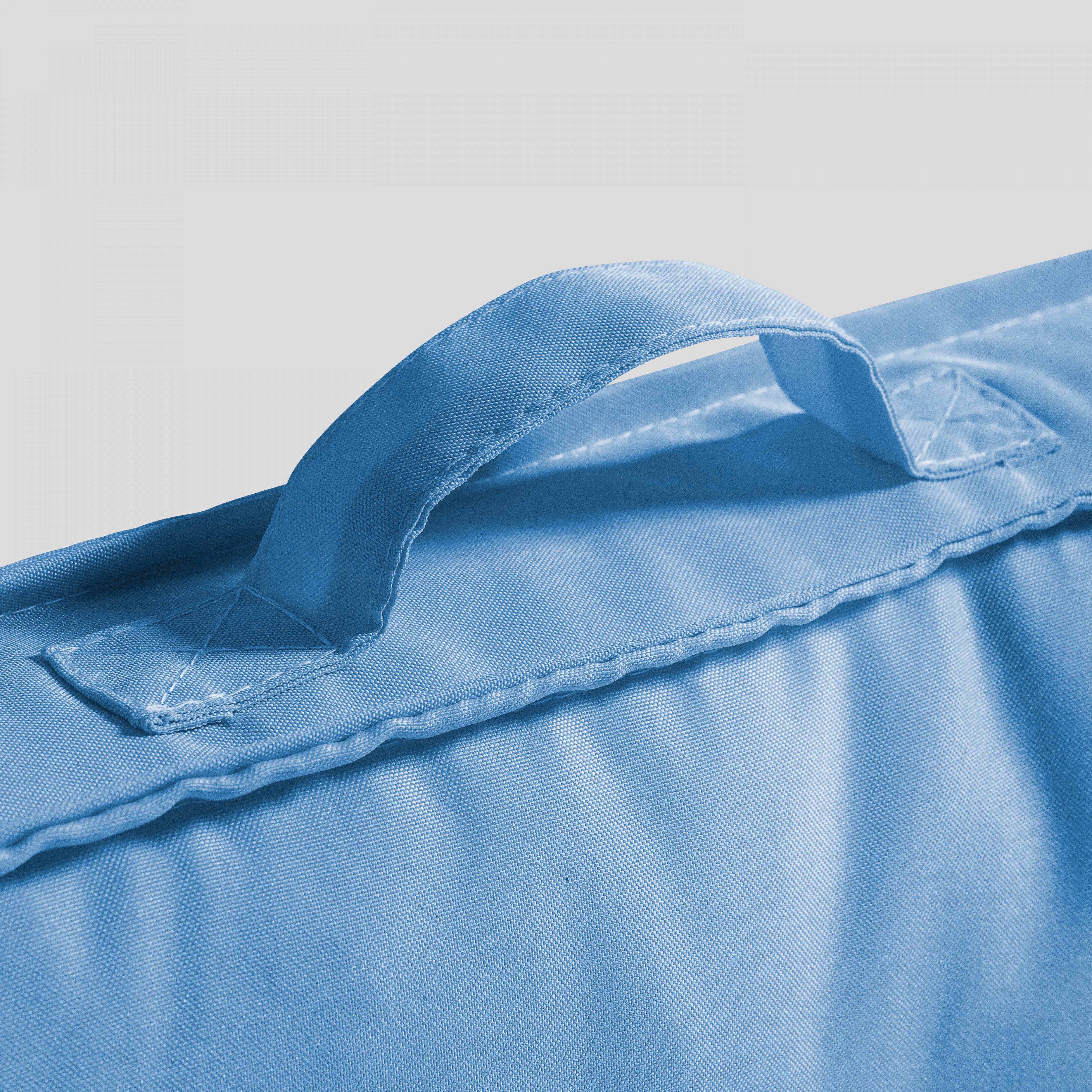 Lot 2 coussins palette dossier polyester bleu 60x40x12 cm - 3