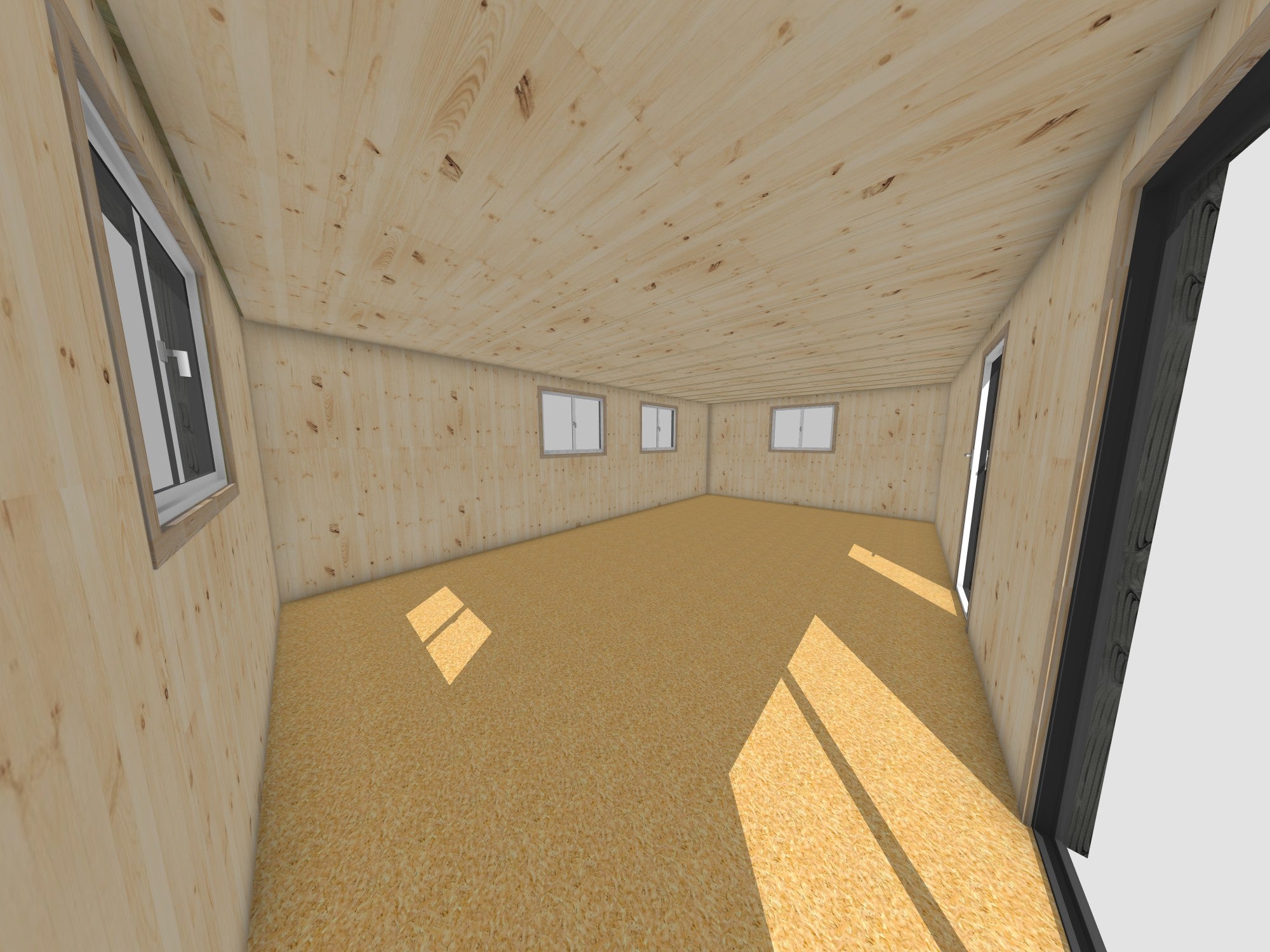 Studio de jardin Airbnb en bois 7,7 x 4,6 x 2,7 m avec plancher isolé - 5