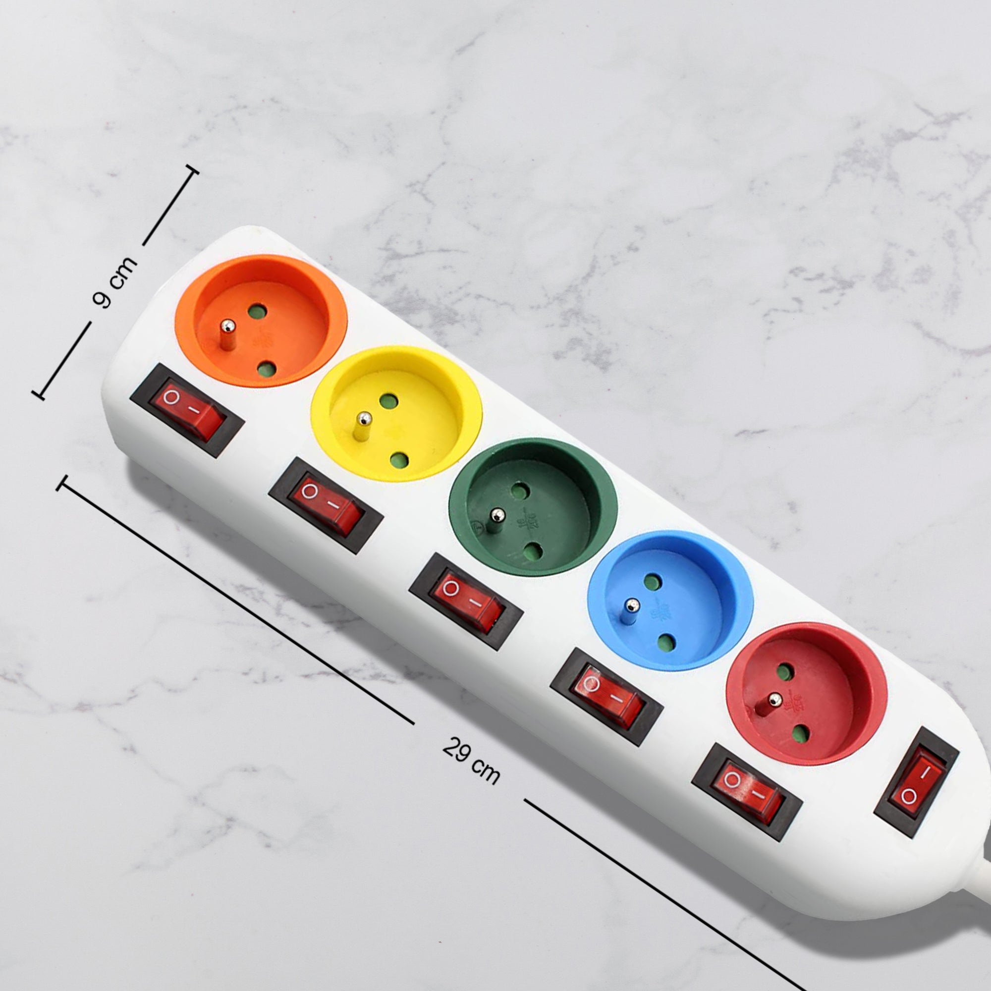 Entretien de la maison MULTIPRISE INTERRUPTEURS INDIVIDUELS Grand multicolore en plastique - 7