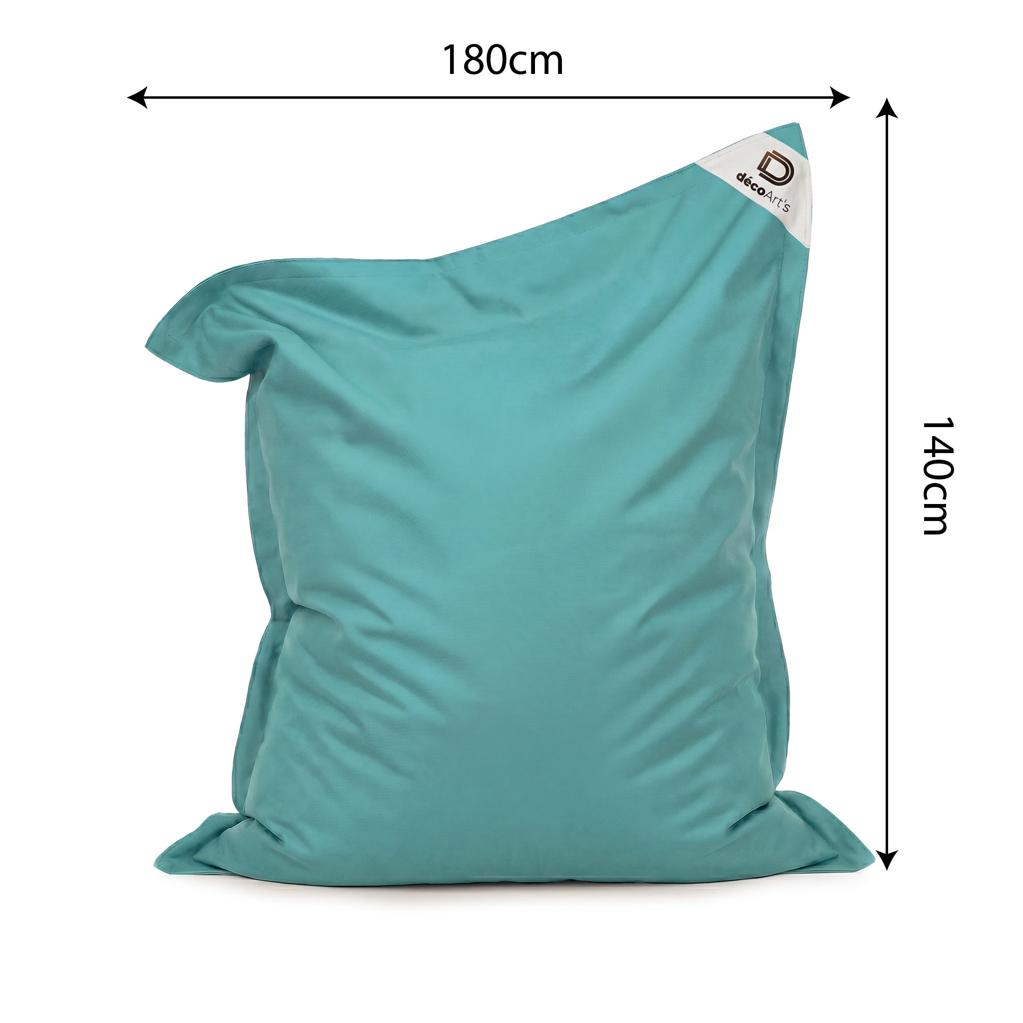 Housse pour Pouf Géant XXL 180x140cm Intérieur et Extérieur - Bleu Caraïbes - 5