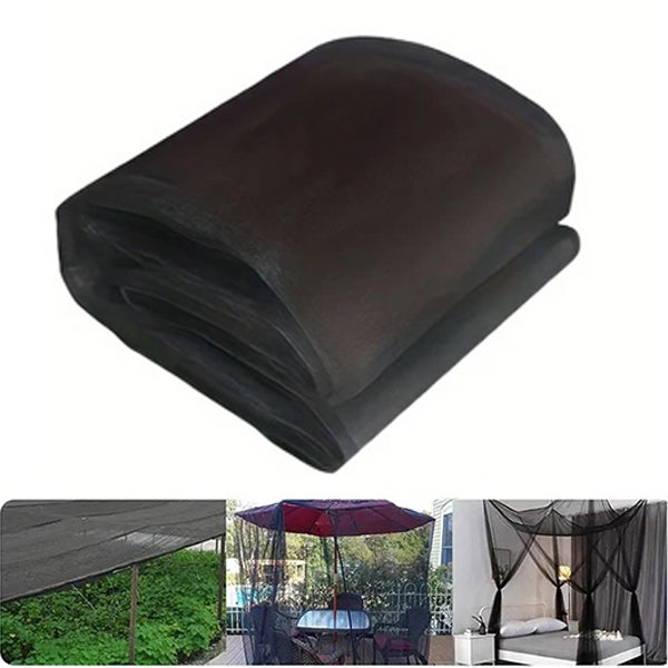 Uniwersalna moskitiera do tarasów ogrodowych - poliestrowa moskitiera do altan (szerokość 2,4 x 6 m)