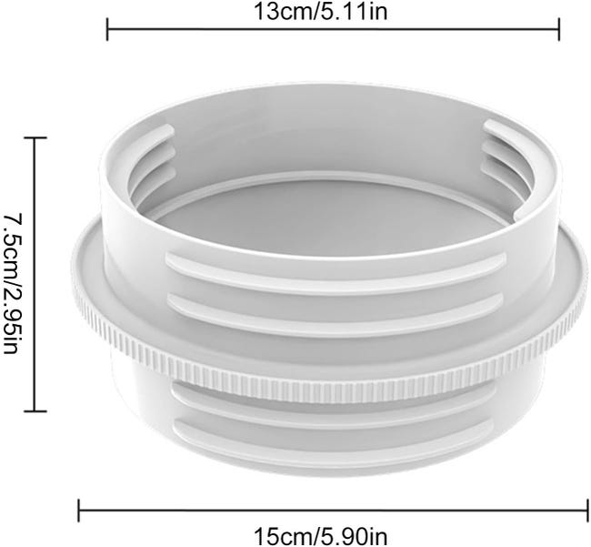 Raccord de tuyau d'évacuation de climatiseur - Raccord d'évacuation universel pour climatiseur portable - Pour évacuation de climatiseur - 7