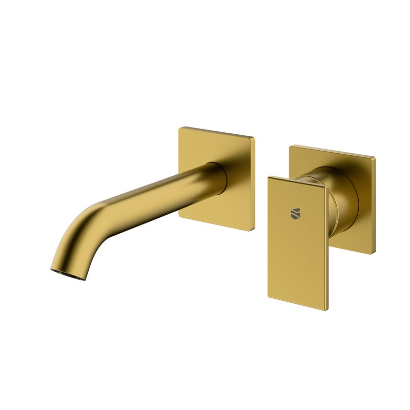 Bernstein Bateria umywalkowa ścienna LAVOA szczotkowana złota - funkcja CloudFlow