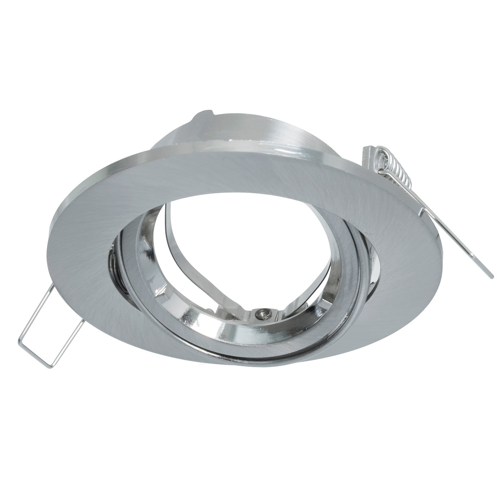 Spot encastré 8cm rond satiné brossé Lampe LED 8W GU10 support de lampe 6000K - 2