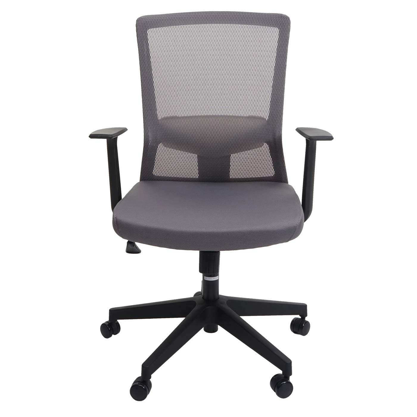 Poltrona sedia ufficio girevole ergonomica HWC-J90 regolabile tessuto traspirante grigio - 2