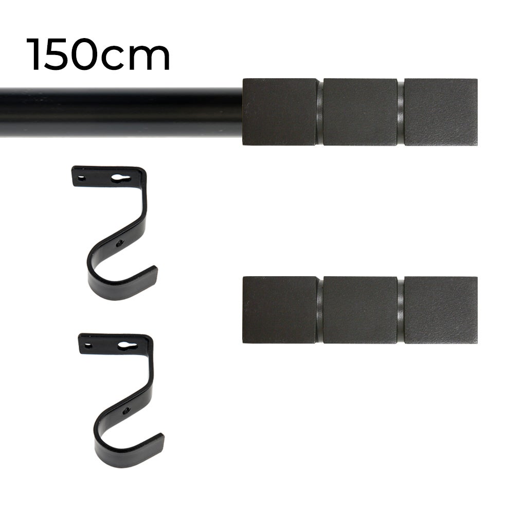 Terminali Per Tenda A Palla In Metallo - 2 Pezzi, Adatti Per Aste Ø22 Mm, 3 Misure (Nero)