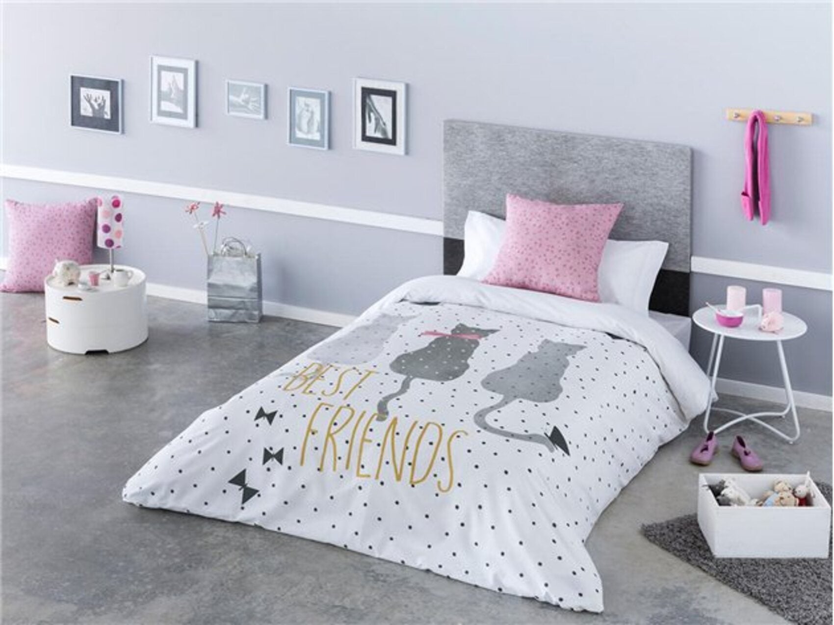 Juego de funda nórdica 3 piezas cat para cama de 105 cm
