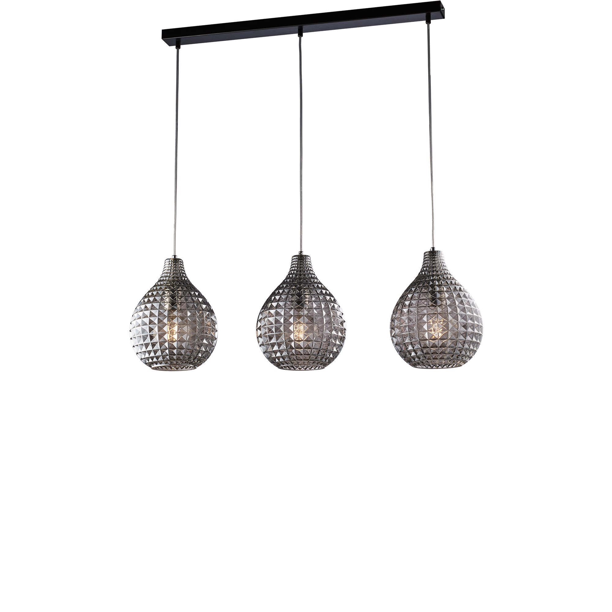 Lampadario a sospensione AGATA in legno verniciato 6 LUCI ORO | Leroy