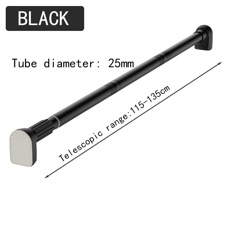 Tringle de penderie réglable sans perçage, tringle à rideau de douche, étendoir à linge, tringle télescopique pour suspendre les vêtements, 115-135cm - 7