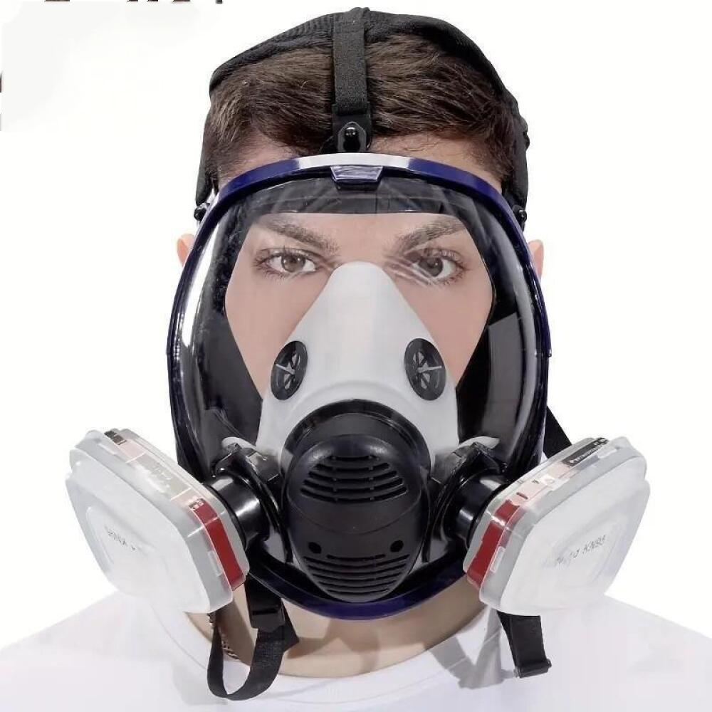 Masque Respiratoire Intégral Avec Filtres, Masque Anti-Poussière En Aérosol De Peinture Réutilisable, Idéal Pour Polissage,Soudure,La Peinture En Aéro - 3