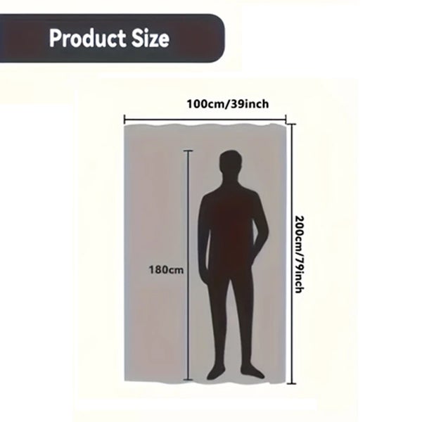 Tenda da doccia pieghevole invisibile, tessuto impermeabile senza perforazione, tenda divisoria, separazione tra asciutto e bagnato, 100W*200H - 2