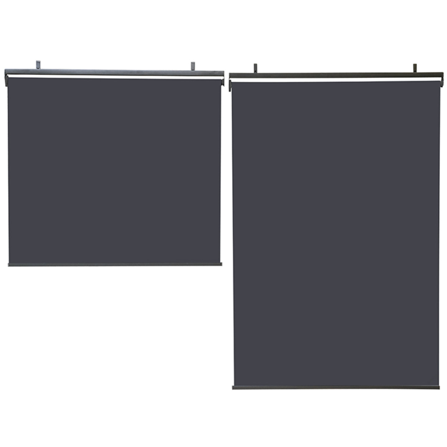 Lot de 2 stores enrouleurs L.124 x H. 225 CM pour pergola gris anthracite - 4