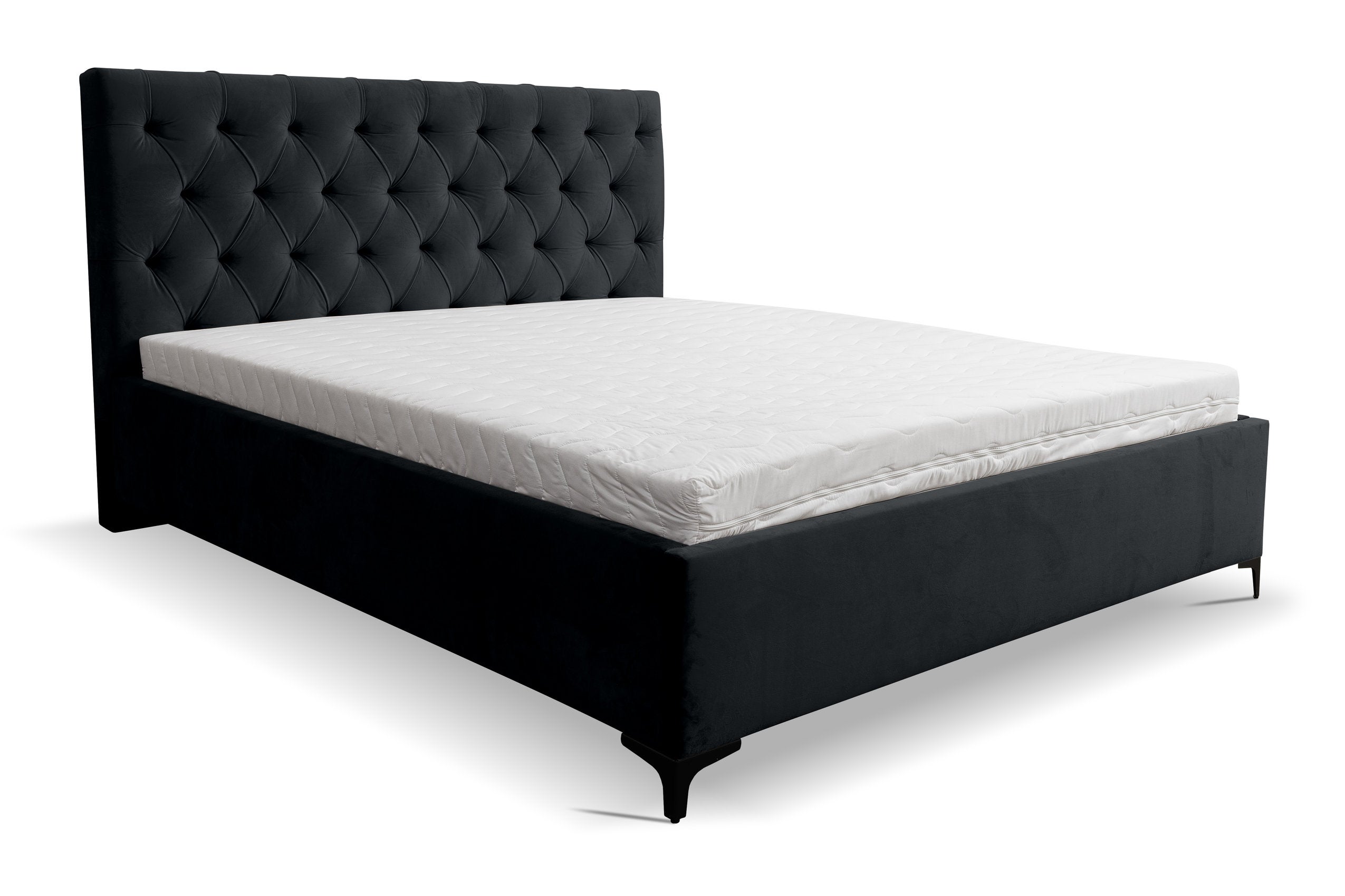 CROWNBEDSUK Tête de lit Chesterfield avec Boutons en Strass (Noir, 1,2