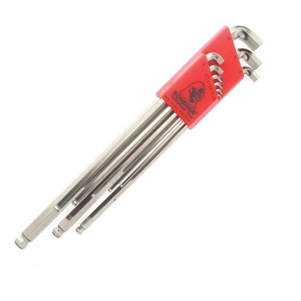 Set Punte Esagonali Bondhus ProHold 9 Pezzi – Metriche Da 4 A 17 Mm, Acciaio Anti Corrosione