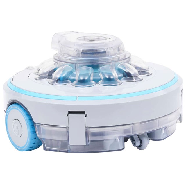 Robot Pulitore per Piscina Senza Fili 27W, Intelligente, Autonomo, con Spazzole Potenti e Filtro da 1,8L