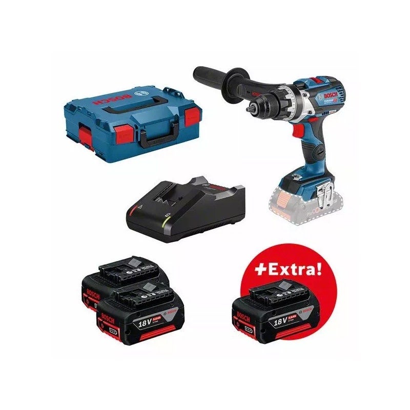 Bosch Professional - Perceuse-visseuse GSR 18V-110 C 110Nm 18V + 3 batteries 5Ah + 1 chargeur rapide + coffret L-BOXX - 0615990L8F - 5