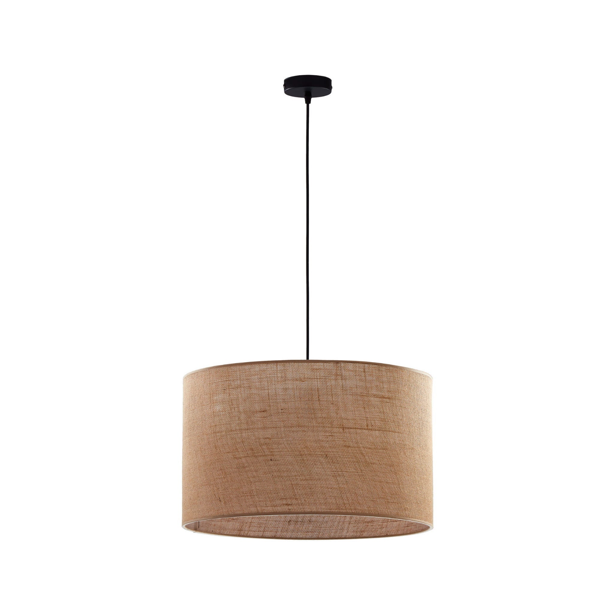 Lampa wisząca Juta czarno-brązowa 3xE27x15W wym: 125 x 50 x 50 cm tkanina TK Lighting