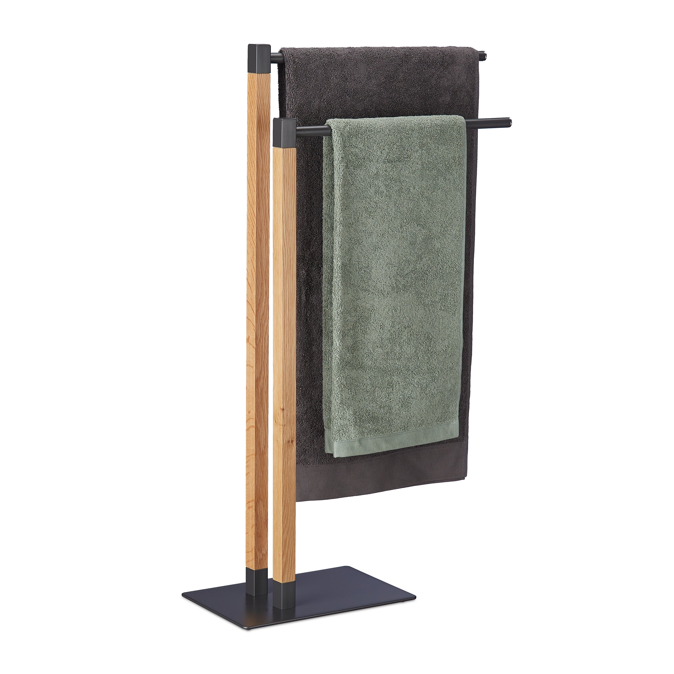 Toallero De Pared Para Toallas Enrolladas, Toallero De 3 Barras Montado En La Pared Con Estante Flotante Superior De Metal Y 4 Ganchos, Toallero Para Baño, Toallas Grandes Plegadas, Organizador De