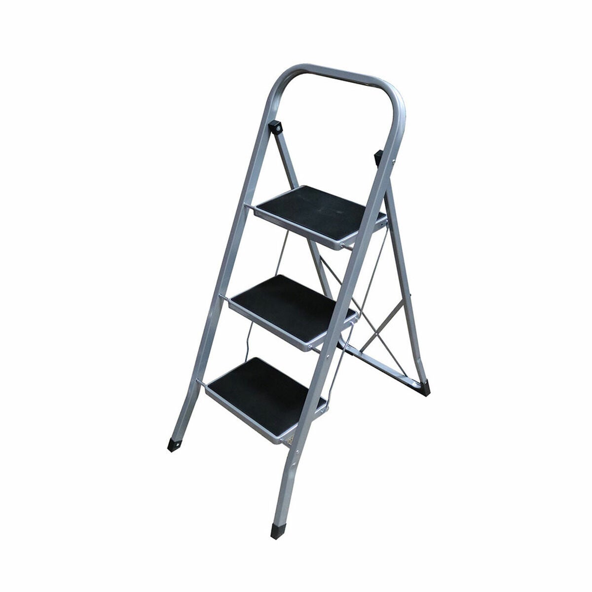 Edm Escalera Plegable De 3 Peldaños Acero (47 X 71 X 105 Cm) Gris , Leroy Merlin